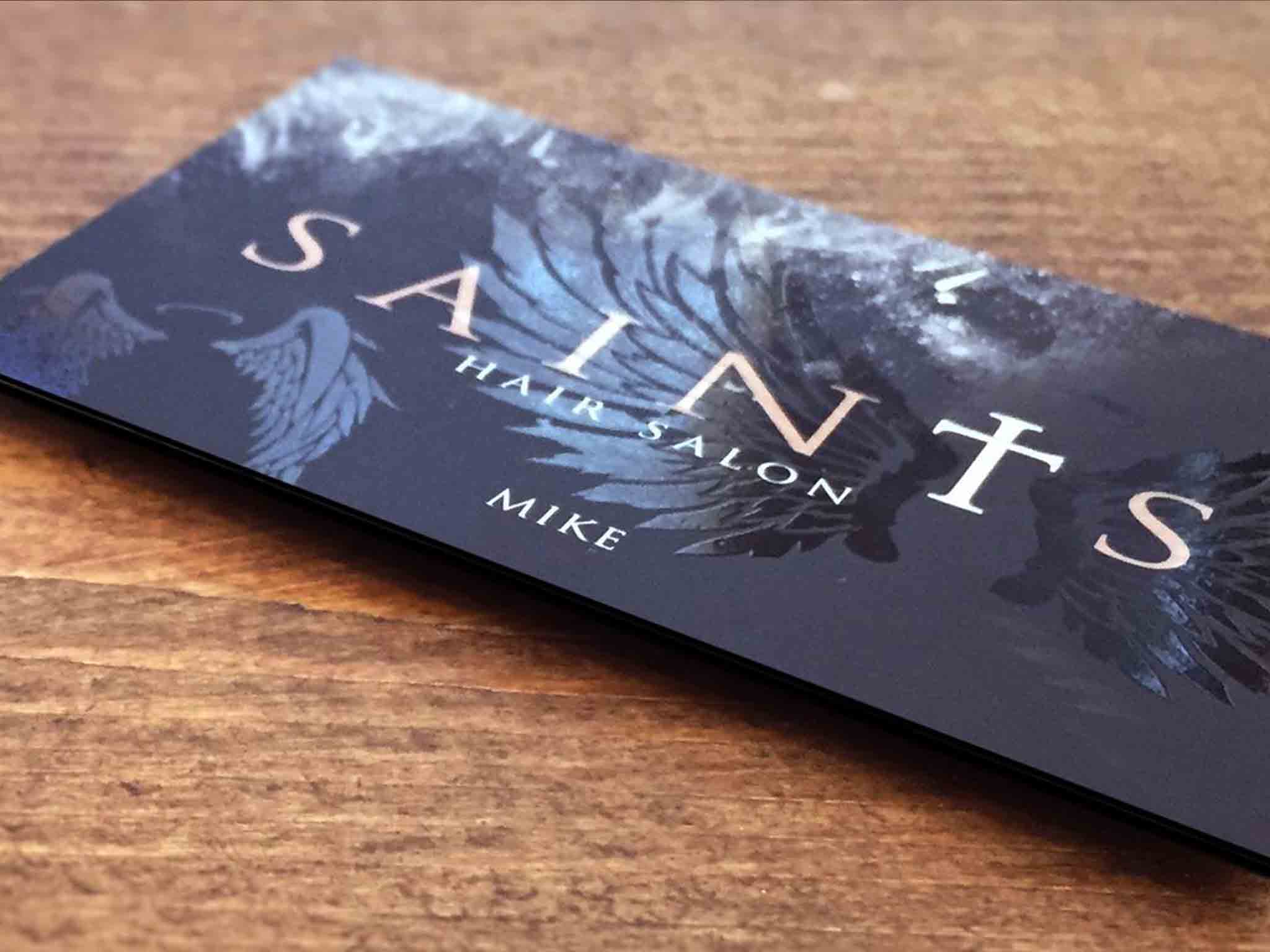 Saints Hair Salon Wolverhampton Business Card Design Print